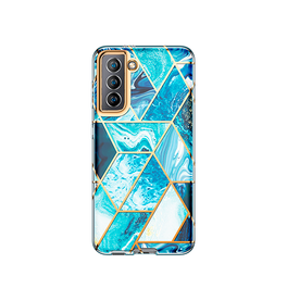 Samsung Galaxy S21+ | Samsung S21+(Plus) - UNIQ™ Marble Silikone Cover - Koboltblå - DELUXECOVERS.DK