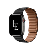 Apple Watch 38-42mm | Apple Watch (38/40/SE/41/42mm) - L'Empiri™ Magnetisk Læder Rem - Sort - DELUXECOVERS.DK