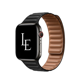 Apple Watch 38-42mm | Apple Watch (38/40/SE/41/42mm) - L'Empiri™ Magnetisk Læder Rem - Sort - DELUXECOVERS.DK