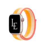 Apple Watch 38-42mm | Apple Watch (38/40/SE/41/42mm) - L'Empiri™ Sport+ Nylon Velcro Rem - Gul/Beige - DELUXECOVERS.DK