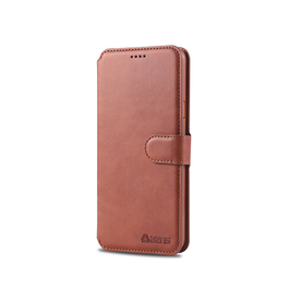 Samsung Galaxy S10+ | Samsung Galaxy S10+ (Plus) - AZNS™ Diary Læder Etui / Taske M. Pung - Brun - DELUXECOVERS.DK