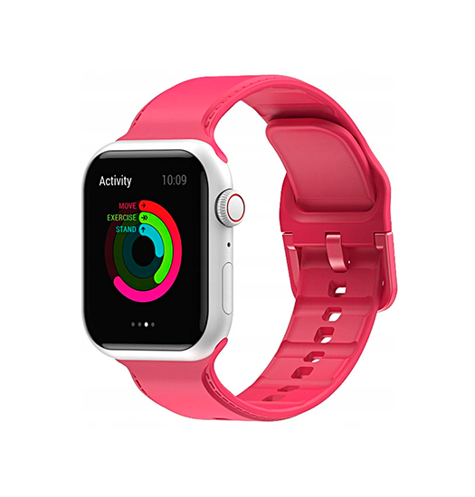 Apple Watch 42-49mm | Apple Watch (42/44/SE/45/46/49mm) - CANDY™ Silikone Sportsrem - Rød - DELUXECOVERS.DK