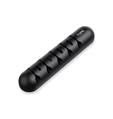 Kabelorganisering | TOPK™ | Skrivebord Silikone Kabel holder til 5 stk - Sort - DELUXECOVERS.DK