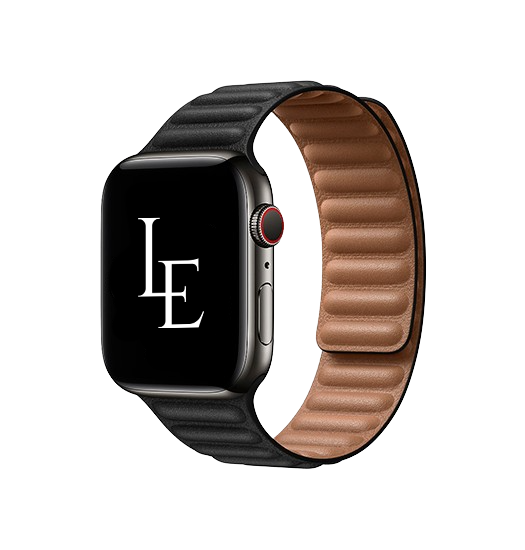 Apple Watch 42-49mm | Apple Watch (42/44/SE/45/46/49mm) - L'Empiri™ Magnetisk Læder Rem - Sort - DELUXECOVERS.DK