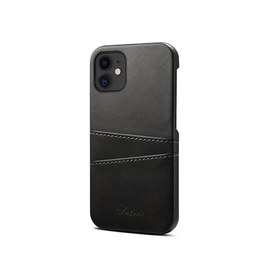 iPhone 12 | iPhone 12 - NX Design™ Læder Cover M. Kortholder - Sort - DELUXECOVERS.DK