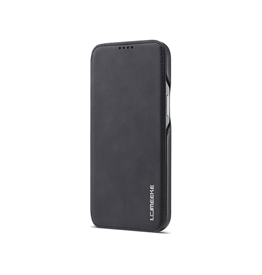 iPhone 13 Mini | iPhone 13 Mini - LC.IMEEKE™ Læder Flip Cover M. Kortholder - Sort - DELUXECOVERS.DK