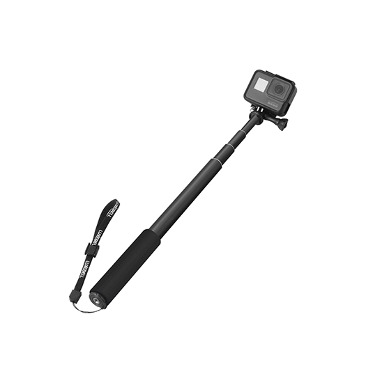 Action Kamera Tilbehør | Actionkamera Selfiestang 30–75 cm – Til GoPro, DJI Osmo & Insta360 – Sort - DELUXECOVERS.DK