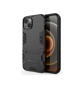 iPhone 13 | iPhone 13 - Eagle™ PRZ Stødsikkert Cover M. Kickstand - Sort - DELUXECOVERS.DK