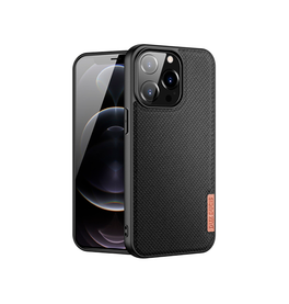 iPhone 13 Pro | iPhone 13 Pro - DUX DUCIS® Luxe Cover - Tekstil Design - Sort - DELUXECOVERS.DK