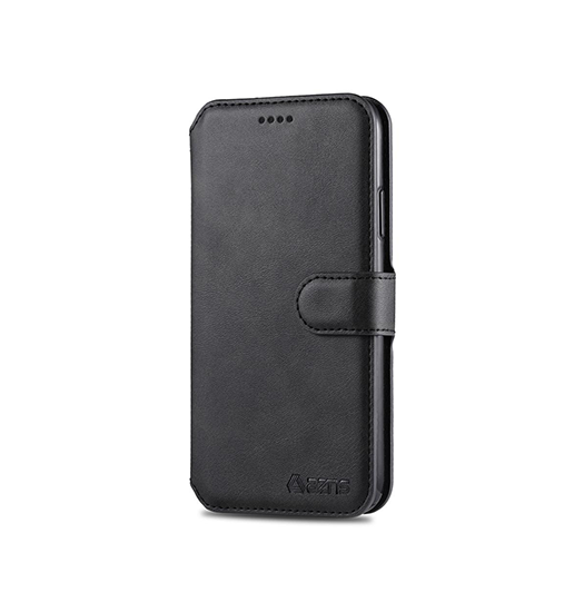 Samsung Galaxy S10e | Samsung Galaxy S10e - AZNS™ Diary Læder Etui / Taske M. Pung - Sort - DELUXECOVERS.DK