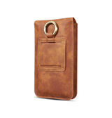 iPhone 11 Pro Max | iPhone 11 Pro Max - DG.MING™ Læder Bælte Sleeve M. Kortholder - Brun - DELUXECOVERS.DK