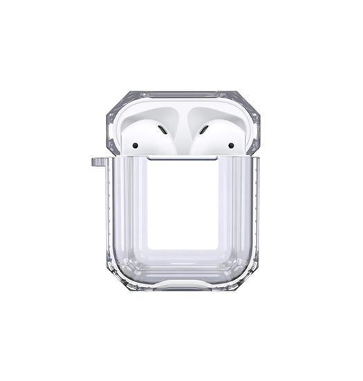 Airpods 1/2 | AirPods (1/2) | Silent Stødsikker Silikone Beskyttelse - Gennemsigtig - DELUXECOVERS.DK