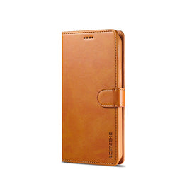 iPhone 13 Pro | iPhone 13 Pro - LC.IMEEKE™ Læder Cover M. Kortholder - Lysebrun - DELUXECOVERS.DK