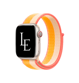 Apple Watch 42-49mm | Apple Watch (42/44/SE/45/46/49mm) - L'Empiri™ Sport+ Nylon Velcro Rem - Gul/Beige - DELUXECOVERS.DK