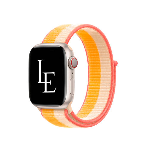 Apple Watch 42-49mm | Apple Watch (42/44/SE/45/46/49mm) - L'Empiri™ Sport+ Nylon Velcro Rem - Gul/Beige - DELUXECOVERS.DK