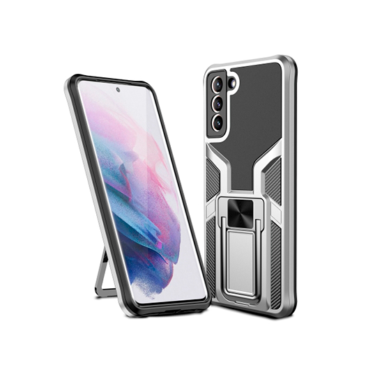 Samsung Galaxy S21+ | Samsung Galaxy S21+(Plus) - Deluxe™ Håndværker Cover M. Kickstand - Grå - DELUXECOVERS.DK