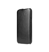 iPhone 12 | iPhone 12 - Fierre Shann™ Vertikal Ægte Læder Flipcover - Sort - DELUXECOVERS.DK