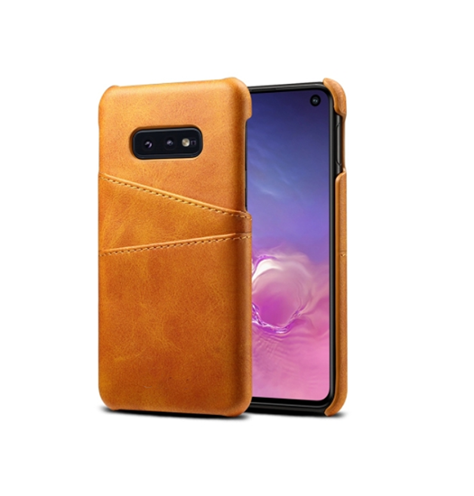 Samsung Galaxy S10e | Samsung Galaxy S10e - NX Design Læder Bagcover - Lysebrun - DELUXECOVERS.DK