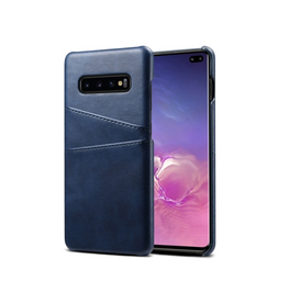 Samsung Galaxy S10 | Samsung Galaxy S10 - NX Design Læder Bagcover - Blå - DELUXECOVERS.DK