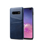 Samsung Galaxy S10+ | Samsung Galaxy S10+ (Plus) - NX Design Læder Bagcover - Blå - DELUXECOVERS.DK
