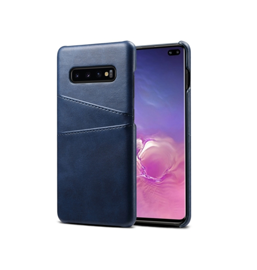 Samsung Galaxy S10+ | Samsung Galaxy S10+ (Plus) - NX Design Læder Bagcover - Blå - DELUXECOVERS.DK