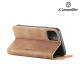 iPhone 11 | iPhone 11 - CaseMe™ Noble Læder Etui / Pung - Brun - DELUXECOVERS.DK