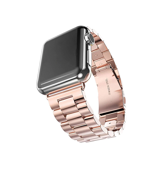 Apple Watch 38-42mm | Apple Watch (38/40/SE/41/42mm) - CNC Pro Rustfrit Stål Rem - Roseguld - DELUXECOVERS.DK