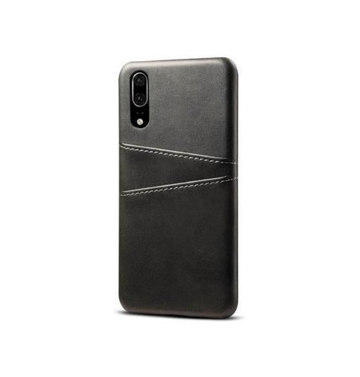 Huawei P20 | Huawei P20 - NX Design™ Læder Cover M. Kortholder - Sort - DELUXECOVERS.DK