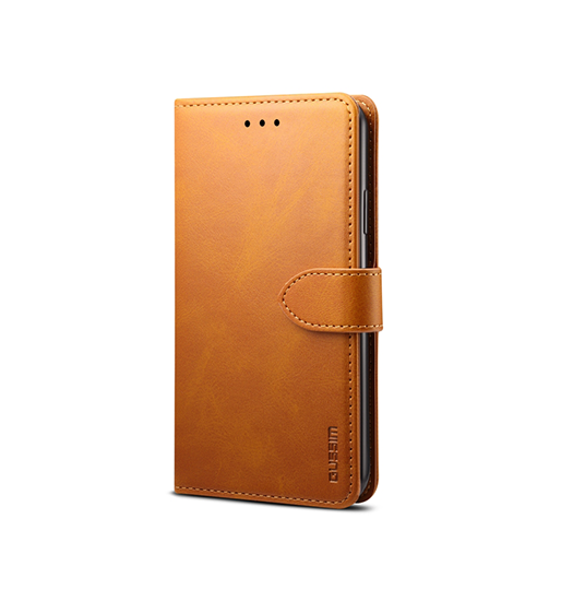 iPhone 11 Pro | iPhone 11 Pro - GUSSIM™ Læder Cover / Etui M. Kortholder - Lysebrun - DELUXECOVERS.DK