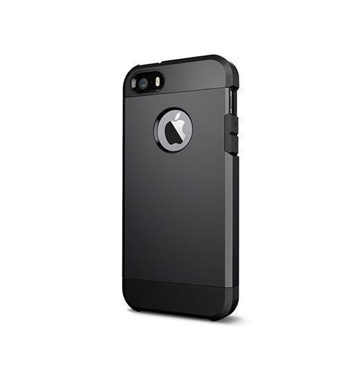 iPhone 5 / 5S / SE | iPhone 5/5s/SE - REALIKE™ Pro Stødsikkert Håndværker Cover - Sort - DELUXECOVERS.DK