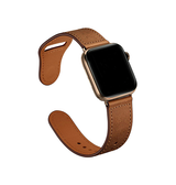 Apple Watch 42-49mm | Apple Watch (42/44/SE/45/46/49mm) - FINESSE Ægte Læder Rem - Brun - DELUXECOVERS.DK