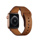 Apple Watch 42-49mm | Apple Watch (42/44/SE/45/46/49mm) - FINESSE Ægte Læder Rem - Brun - DELUXECOVERS.DK