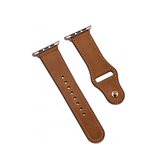 Apple Watch 38-42mm | Apple Watch (38/40/SE/41/42mm) - FINESSE Ægte Læder Rem - Brun - DELUXECOVERS.DK