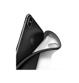iPhone XS Max | iPhone XS Max - PRO+ Design Mat Slim Silikone Cover - Sort - DELUXECOVERS.DK