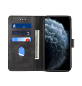 iPhone 12 | iPhone 12 - GUSSIM™ Læder Cover / Etui M. Kortholder - Sort - DELUXECOVERS.DK
