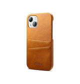iPhone 13 Mini | iPhone 13 Mini - NX Design™ Læder Cover M. Kortholder - Lysebrun - DELUXECOVERS.DK