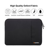 Computer Sleeve | Computer/PC 14" - HAWEEL™ Enkla Sleeve med frontlomme - Sort - DELUXECOVERS.DK