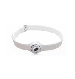 Airtag | Apple AirTag 1/2 Silikone Halsbånd til Hund og Kat - Hvid - DELUXECOVERS.DK
