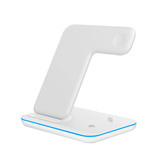 3-i-1 & Multi-Ladestationer | 3-i-1 trådløs oplader til iPhone/Watch/AirPods - 15W - Hvid - DeLX™ - DELUXECOVERS.DK