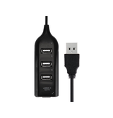 Adapter | USB-A | Hub 4 Port - Adapter - Sort - DELUXECOVERS.DK