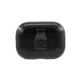 Airpods Pro 2 | AirPods Pro (1/2 Gen) | Reallike™ Læder Beskyttelse Cover - Sort - DELUXECOVERS.DK