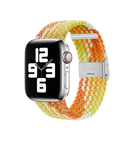 Apple Watch 42-49mm | Apple Watch (42/44/SE/45/46/49mm) - Deluxe™ Woven Flettet Loop Rem - Gul - DELUXECOVERS.DK