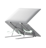 Laptop stander | Multi-vinkel Stativ til Computer / MacBook - Sammenklappelige - Sølv - DELUXECOVERS.DK