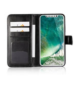 iPhone XS Max | iPhone XS Max - Vintage 2-i-1 plånboksfodral i läder med avtagbart skal - Svart/Grå - DELUXECOVERS.SE