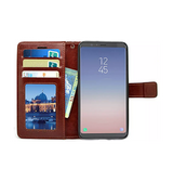 Samsung Galaxy S8+ | Samsung Galaxy S8+ (Plus) - Retro Diary Læder Cover - Brun - DELUXECOVERS.DK