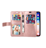 iPhone 13 Pro | iPhone 13 Pro - Platinum Multi Etui M. 9 Kort Pung - Lyserød - DELUXECOVERS.DK