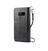 Samsung Galaxy S8 | Samsung Galaxy S8 - Vintage 2-i-1 läderfodral med avtagbart skal - Svart/Grå - DELUXECOVERS.SE