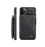 iPhone 11 Pro | iPhone 11 Pro - CaseMe™ Æra Læder Etui M. Bag Pung - DELUXECOVERS.DK