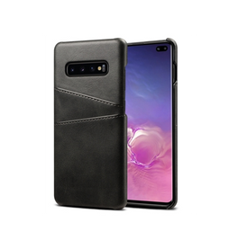 Samsung Galaxy S10 | Samsung Galaxy S10 - NX Design Læder Bagcover - Sort - DELUXECOVERS.DK