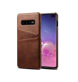 Samsung Galaxy S10 | Samsung Galaxy S10 - NX Design Læder Bagcover - Brun - DELUXECOVERS.DK